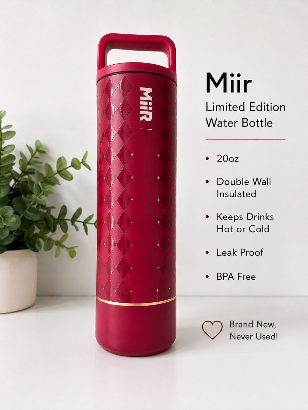 Starbucks limited Edition 20oz Insulated Water Bottle - Red